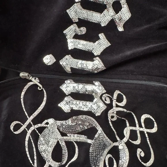 Juicy Couture Black Velour Tracksuit - Picture 3 of 8